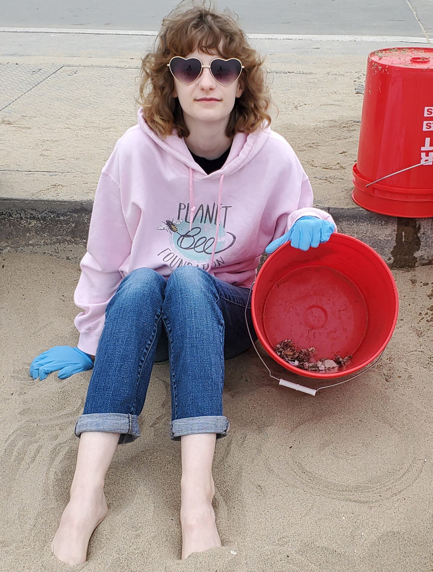 Amy Rose and her collected micro-plastics