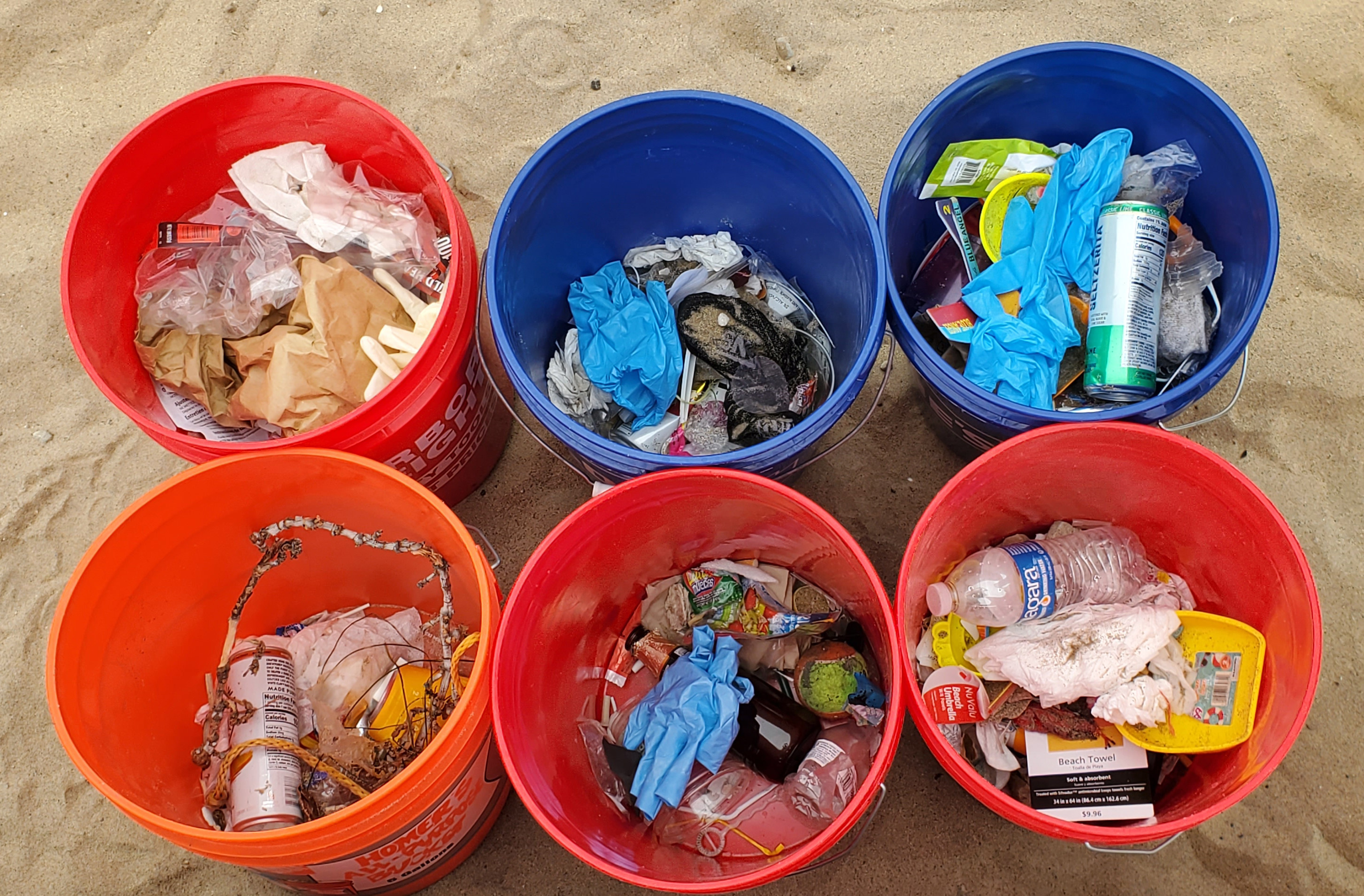 Litter collected on Bruce's Beach